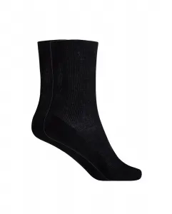 Женские короткие носки из мерсеризованного и ребристого хлопка - Антиаллергенные Punto Blanco, черный