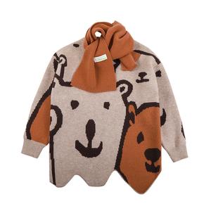 Детский свитер с круглой горловиной Moderate PROTECTCAMEL, sweater+scarf