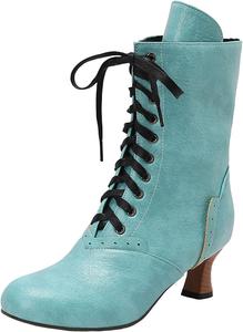 Женские свободные ботильоны на низком каблуке-китен, с заостренным носком, на спинке молния, осенние нарядные туфли, удобные замшевые ботильоны на каблуке-китен Generic, Mint Green-A