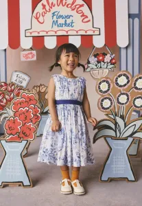 Платье без рукавов прямого кроя для выпускного вечера Next, Blue Floral