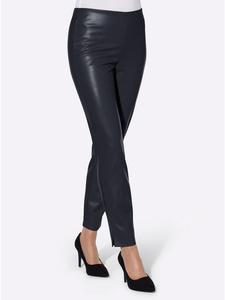 Брюки из искусственной кожи темно-синего цвета WITT WEIDEN