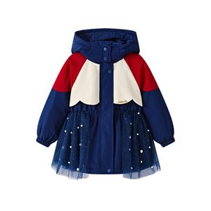 Disney Детская пуховая куртка темно-синего цвета