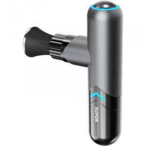 Профессиональный массажный пистолет для мышц, компактный массажный инструмент SBR060501 SUPOR, серый