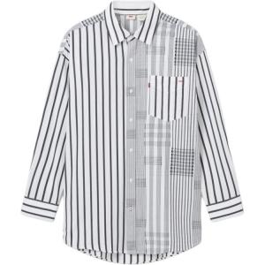 Levis Мужская рубашка черно-белая