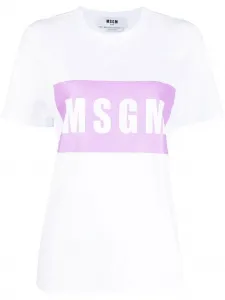 Футболка с логотипом Msgm, белый