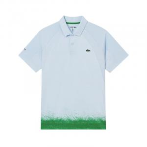Поло Daniil Medvedev LACOSTE, светло-голубой/зеленый
