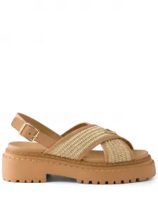 Босоножки на платформе Prada, нейтральный