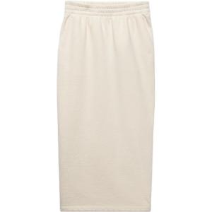 Хлопковая спортивная юбка PRADA, айвори белый