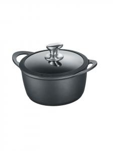 Кастрюля со стеклянной крышкой из алюминия - Вена черного цвета Berndes, 20 см