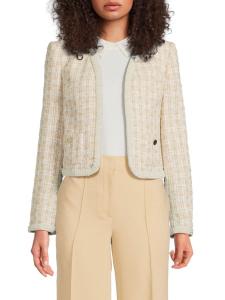 Твидовый пиджак с открытым передом Karl Lagerfeld Paris, бежевый