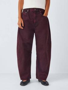 Джинсы Charlie с высокой посадкой и бочкообразными штанинами rag & bone, Burgundy