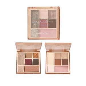 Палитра теней для век из 7 цветов MINSHZEE, 01#autumn mood tea+02#sunset mountains and seas+03#soft peach
