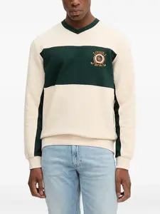 Толстовка с вышитым логотипом и V-образным вырезом GUESS USA, нейтральный