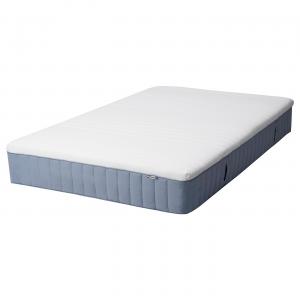 Матрас с карманными пружинами IKEA, 120x200 см, цвет with latex extra firm/light blue