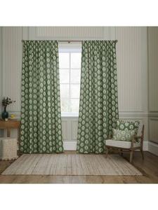 Шторы Sessile Leaf Pair Lined с карандашными складками Sanderson, Leaf Green