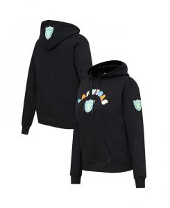 Женский черный флисовый пуловер с капюшоном Las Vegas Raiders Pro Standard, черный