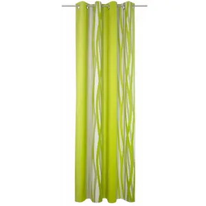 Шторка Brooklyn с люверсами, 1 шт. Wirth, зеленый