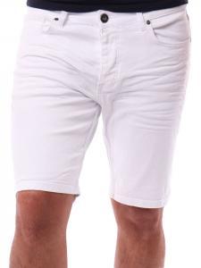 Джинсовые шорты базовые, стираные, белого цвета RESLAD