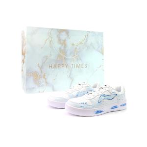 Понтонные лодки устойчивые к истиранию дышащие увеличивающие высоту низкие скейтборд кроссовки unisex LINING, синий