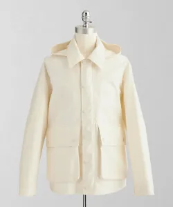 Куртка-бомбер LOEFF из молескина с капюшоном, унисекс, цвет Off White