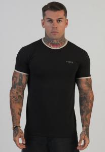 Футболка SIKSILK RINGER , Black,Ecru/Off-White