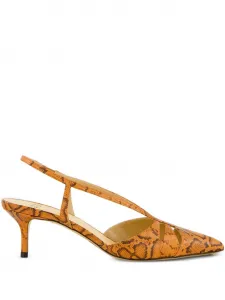 Туфли-лодочки на каблуке-рюмке Francesco Russo, коричневый