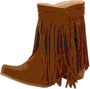 Женские ботильоны DINTAHA Fringe из искусственной замши с бахромой, на толстом каблуке, Tan