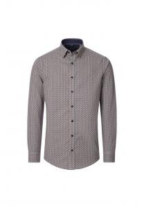 Рубашка для отдыха с принтом свободного покроя Casamoda, оранжевый