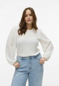 Блуза VMCFLOWER Vero Moda Curve, белый