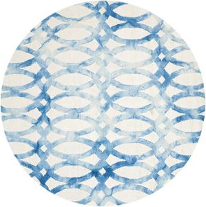 Ковер SAFAVIEH, 153 x 153 см, Dip Dye Collection Ivory/Blue DDY675A ручной работы марокканский акварельный премиум шерстяной