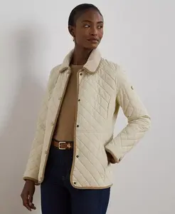 Женское стеганое пальто с воротником из искусственной шерпы, размеры P/XS–XXL Lauren Ralph Lauren