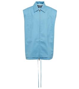 Жилет Biella с ажурной вязкой из шерсти Jacquemus, Turquoise 213ja14-213 125340