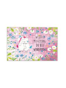 Mr. & Mrs. Panda Головоломка «Единорог» с надписью, выполненной пастельно-красным цветом