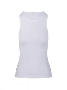 Рифленый топ Ganni, белый