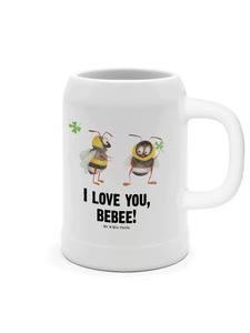 Пивная кружка с надписью "Пара пчел" на белом фоне Mr. & Mrs. Panda