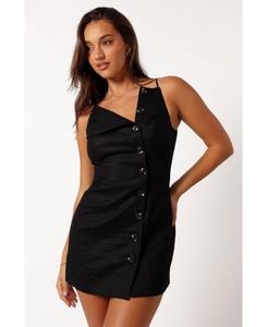 Женское льняное мини-платье Allegra Petal and Pup, Black