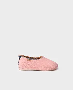 Детские закрытые тапочки из ткани с эффектом овчины Toni Pons, розовый