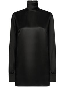 Dolce & Gabbana блузка с высоким воротником, черный