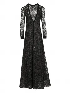 Платье макси с цветочной вышивкой Giambattista Valli, черный