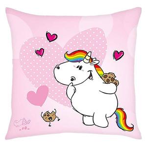 Декоративная подушка Herding Pummeleinhorn, 40x40x2,5 см, розовый