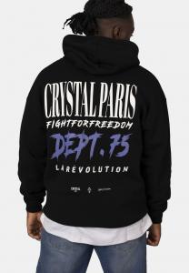 Худи CRYSTAL PARIS DEPT. 75, Black/Black Denim