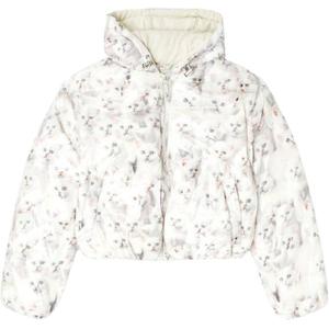 Утепленная куртка с принтом кошки w inner r1 DIESEL, белый