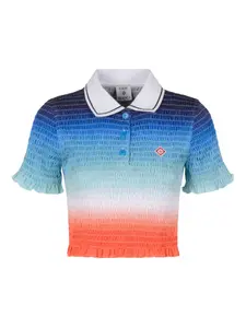 Рубашка поло со сборками CASABLANCA, синий