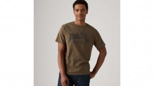 Футболка свободного кроя с короткими рукавами и принтом Levi's, Red Tab Alumni Rain Drum - Brown