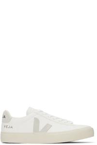 Белые и серые кожаные кроссовки Campo VEJA