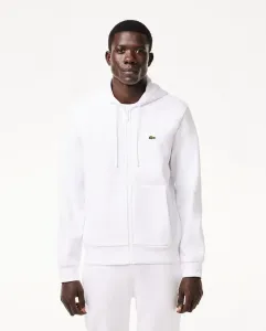 Мужская толстовка с капюшоном и застежкой-молнией Lacoste, белый