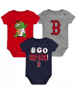 Комплект боди для новорожденных, темно-синий, красный, серый Boston Red Sox Born To Win, 3 шт Outerstuff, мультиколор