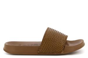 Плетеные шлепанцы Eleven, коричневый