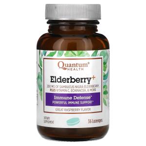 Добавка Quantum Health Elderberry + Immunity со вкусом малины, 36 пастилок