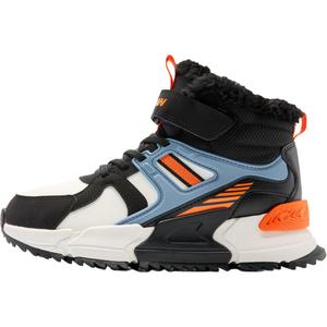 QIAODAN Нескользящие термоботинки с высоким берцем для детей, черные, подростковые